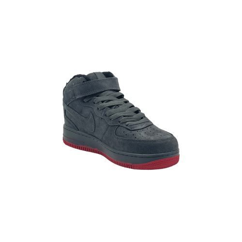 Nike Air Force Mid Suede Grey/Red Winter