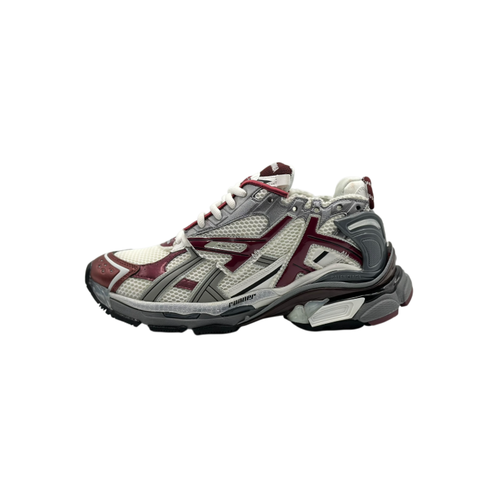 Balenciaga Runner Sneakers 'Burgundy Grey White Mesh and Nylon'
