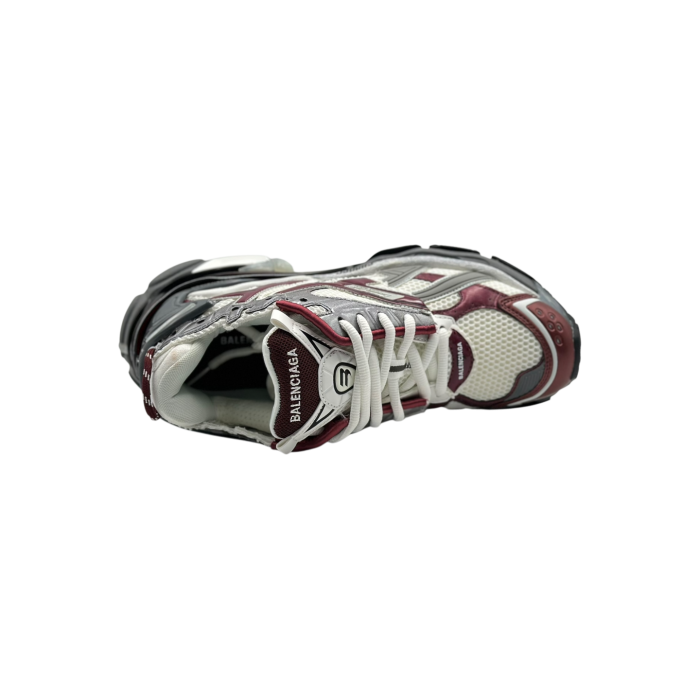 Balenciaga Runner Sneakers 'Burgundy Grey White Mesh and Nylon'