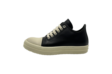 RICK OWENS LTR FW25 CONCORDIANS LOW SNEAKS IN BLACK/MILK
