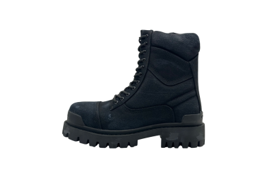 Balenciaga Combat Strike Boots 'Washed Black Cotton'