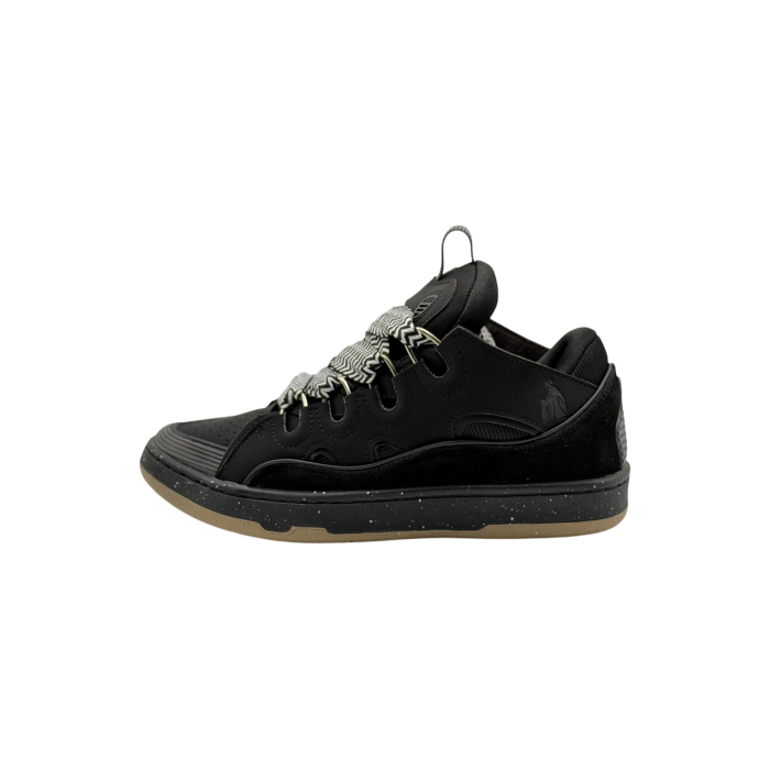 Lanvin Leather Curb Sneakers 'Black gum'