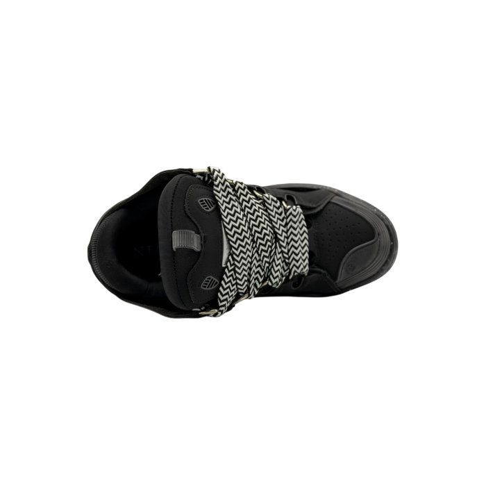 Lanvin Leather Curb Sneakers 'Black gum'