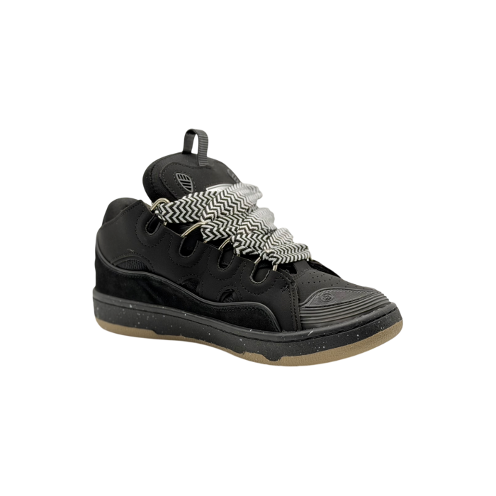 Lanvin Leather Curb Sneakers 'Black gum'