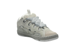 Lanvin Leather Curb Sneakers 'Grey/White'