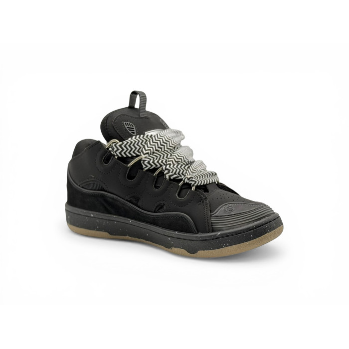 Lanvin Leather Curb Sneakers 'Black gum'