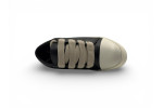 RICK OWENS SS25 HOLLYWOOD JUMBOLACE SNEAKERS IN 'BLACK/MILK' Low