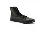 Balenciaga Paris High 'Black Destroyed Cotton and Black Rubber'