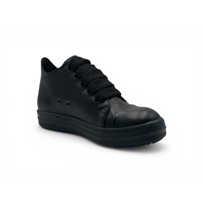 Rick Owens Jumbo Lace Low Sneakers 'Triple ALL Black'