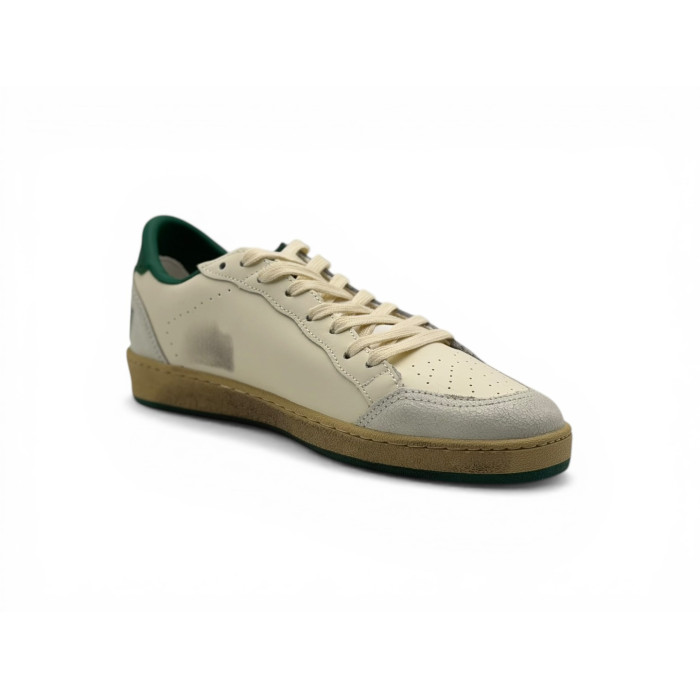 Golden Goose Ball-Star 'White Nappa / Green Star'