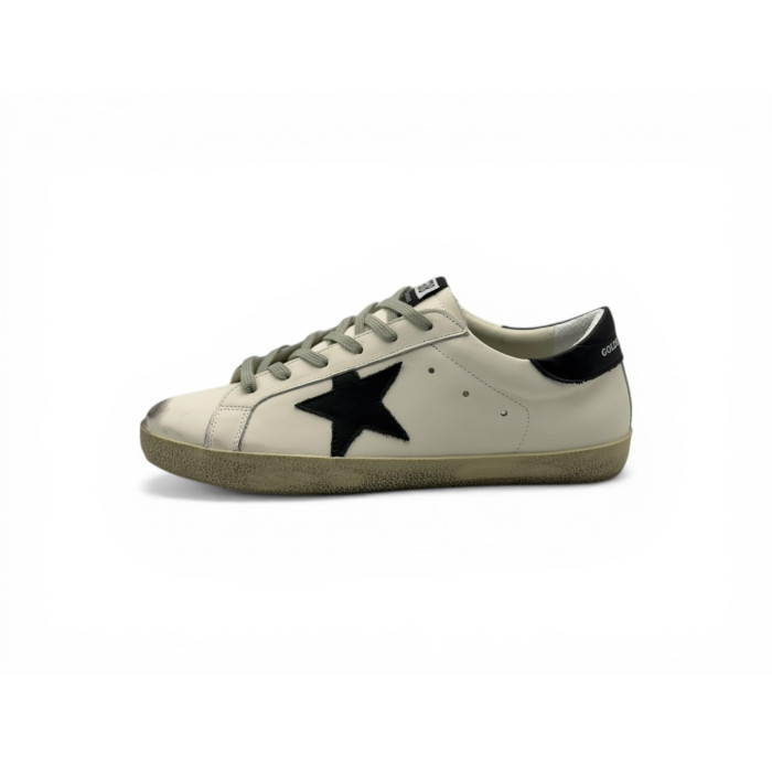 Golden Goose Super-Star 'white leather with black star'