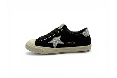 Golden Goose V-Star 'Black / Silver Glitter Star'
