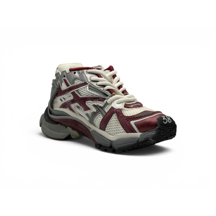 Balenciaga Runner Sneakers 'Burgundy Grey White Mesh and Nylon'