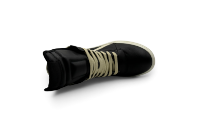 Rick Owens Geobasket High-Top Sneakers 'Black Milk'
