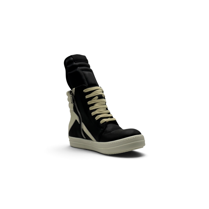 Rick Owens Geobasket High-Top Sneakers 'Black Milk'