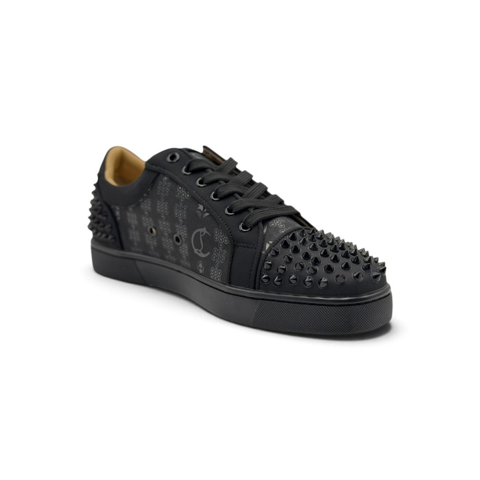 Christian Louboutin Louis Junior Spikes Calfskin Sneakers
