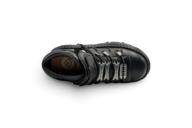 New Rock ANKLE BOOT BLACK IMPERFECT WITH LACES