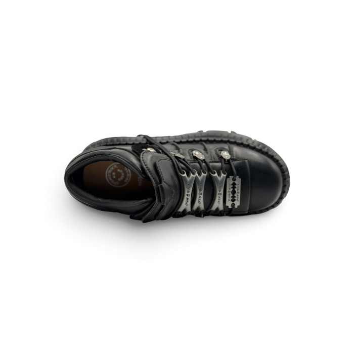 New Rock ANKLE BOOT BLACK IMPERFECT WITH LACES