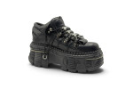 New Rock ANKLE BOOT BLACK IMPERFECT WITH LACES