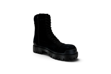 Balenciaga Combat Strike Boots 'Washed Black Cotton'