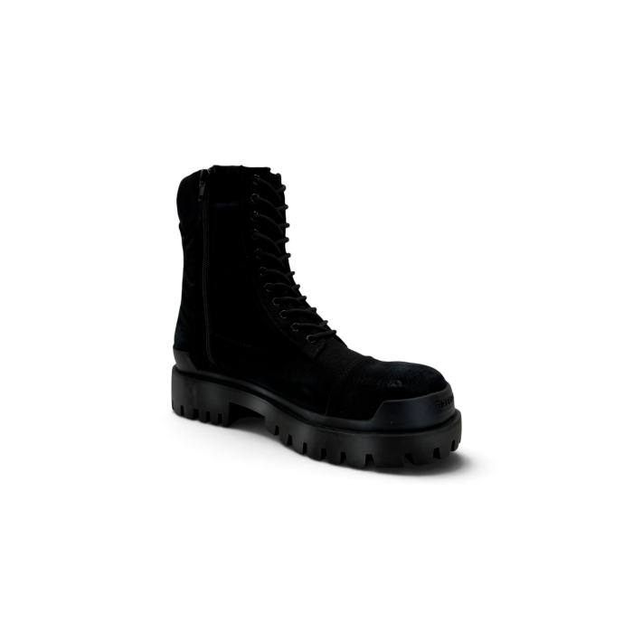 Balenciaga Combat Strike Boots 'Washed Black Cotton'