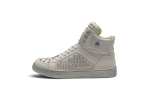 PHILIPP PLEIN Nappa Leather Mid-Top Sneakers Studs White/Silver
